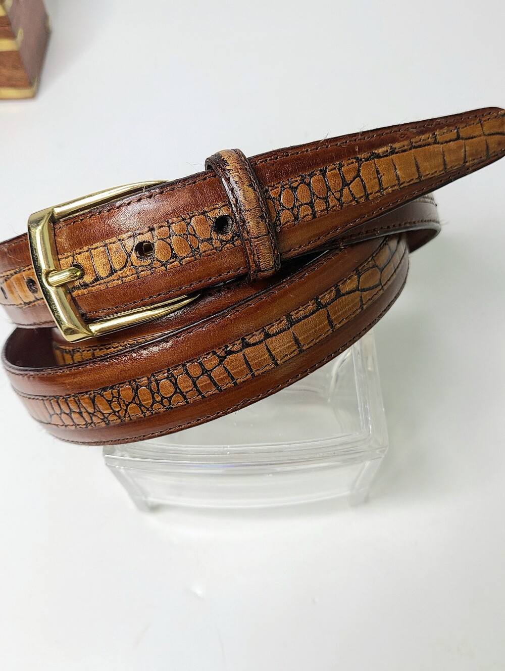 Torino Made in USA Genuine Aniline Kipskin Shoulders Leather Belt